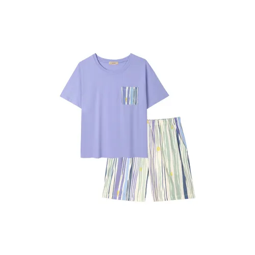 AUTUMNDEER Pajama Set Women's Lavender