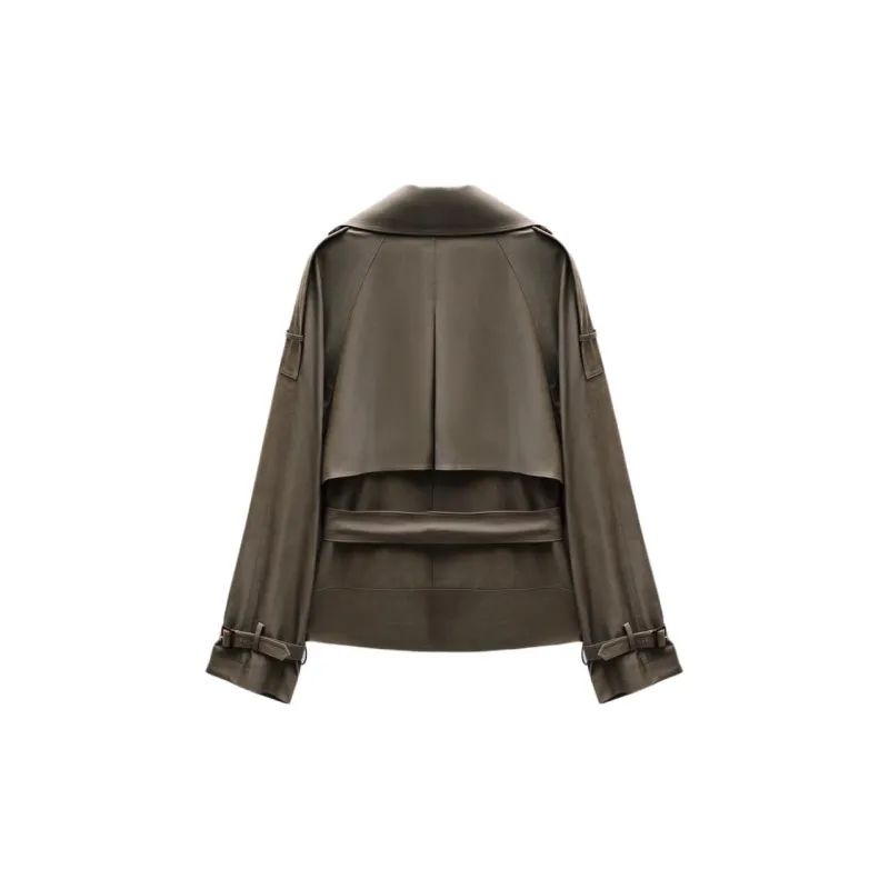 INSUN Trench Coat Women's Olive Green-1