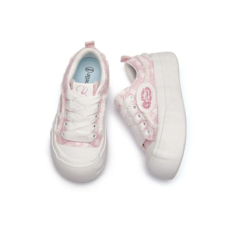 La Chapelle Height Increasing Breathable Low-Top Canvas Shoes Women's-2