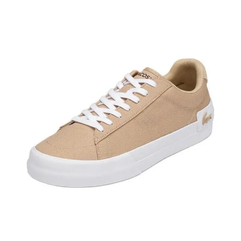 LACOSTE L004 Low Top Skateboard Shoes Men's Khaki-1