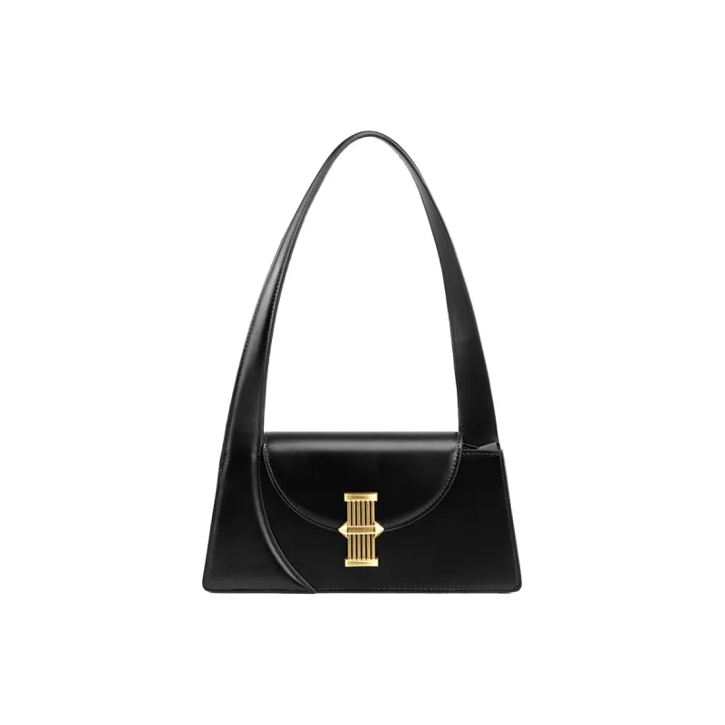 HAWA Artificial Leather Shoulder Bag Women's Black Beige/Ecru/Red-0