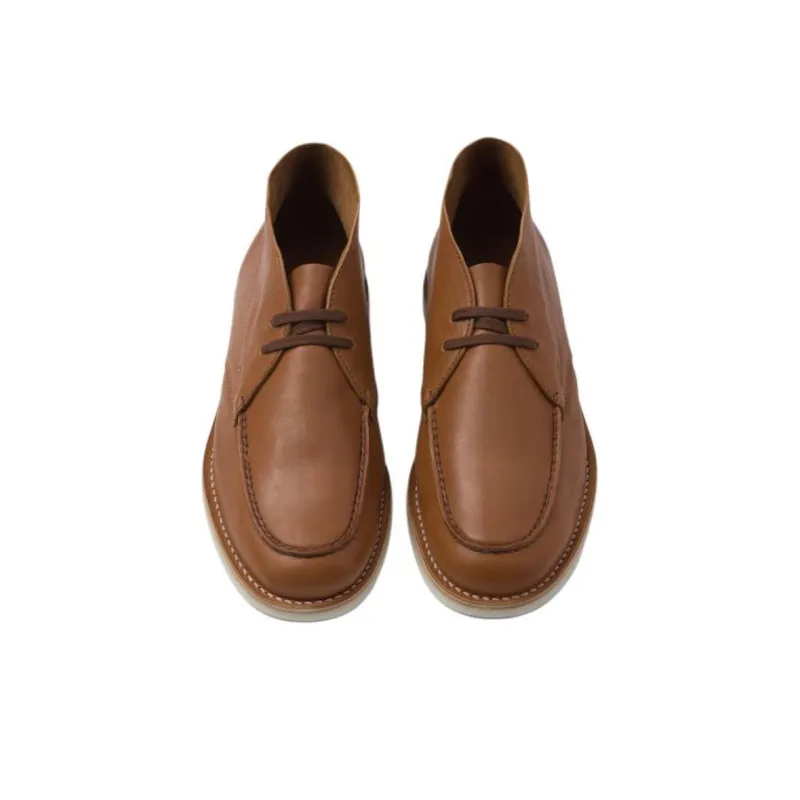 PRADA Chukka Nappa Leather Boots-4