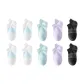 White/White/Light Blue/Light Purple/Black 9851