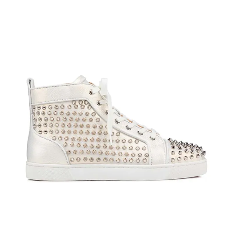CL LUBOTING High Top Stylish Skateboarding Shoes Men's White-1