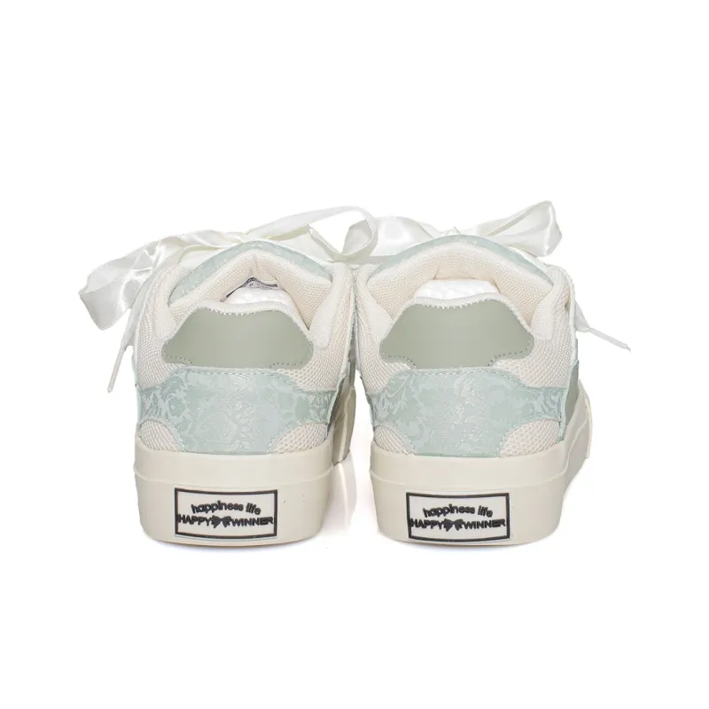 B10CROWN Slip Resistant Lightweight Breathable Low Top Skateboard Shoes Women's Mint Green-5