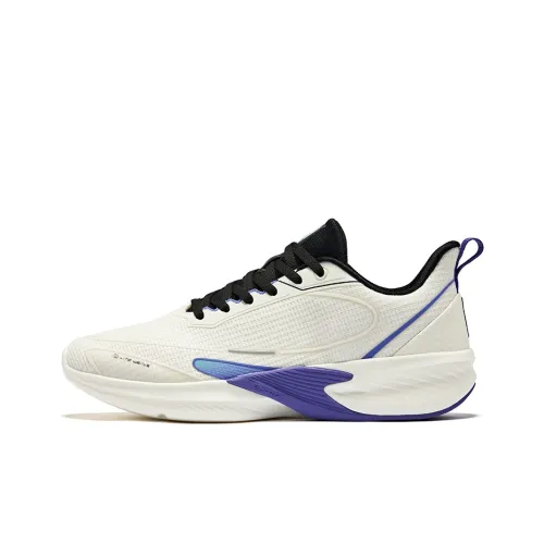 Erke Cushioning Breathable Low Top Running Shoes Men's Microcrystal White/Jet Black