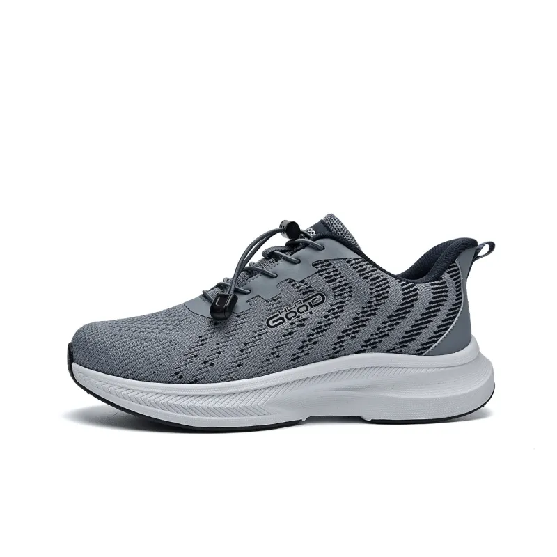 HLA Men's Breathable Platform Lace-Free Athletic Shoes Lightweight Comfortable Elderly Shoes-0