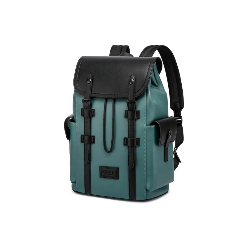 FAIRWHALE PU Backpack Regular Men's Dull Yellow Brown Silk Mist Brown Dusty Blue Deep Cyan Deep Navy Blue-1