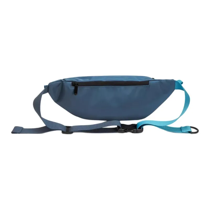 XTEP Fabric One Shoulder Sling Bag Fanny Pack Unisex Light Gray/Black/Blue-10