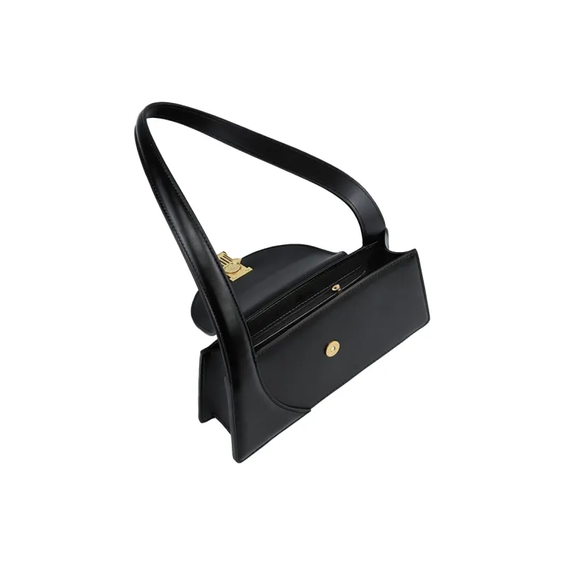 HAWA Artificial Leather Shoulder Bag Women's Black Beige/Ecru/Red-5