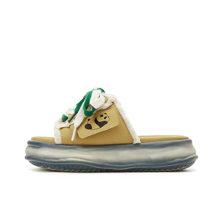 Jin Baichuan Leather Patchwork Odor Resistant Quick Dry Slide Slippers Women's-9