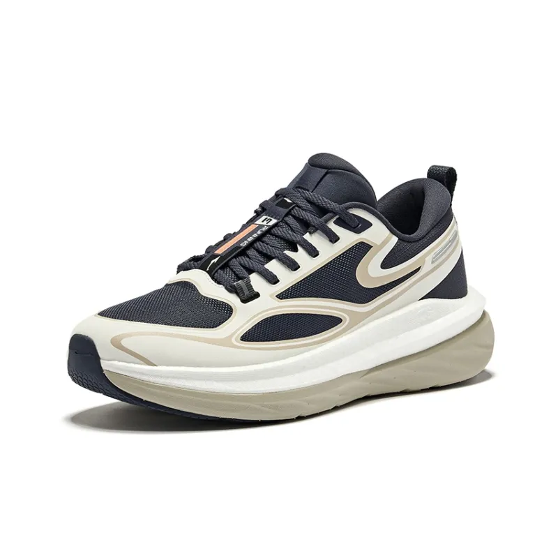 Erke Cushioning Wear Resistant Low Top Trail Running Shoes Men's Summer Breeze Blue Microcrystal White-2