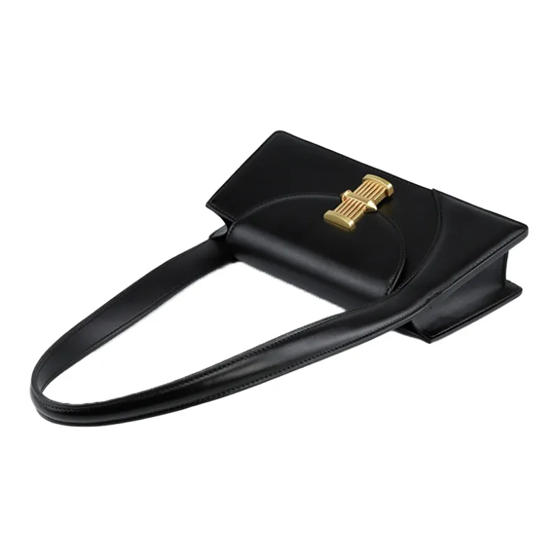 HAWA Artificial Leather Shoulder Bag Women's Black Beige/Ecru/Red-4