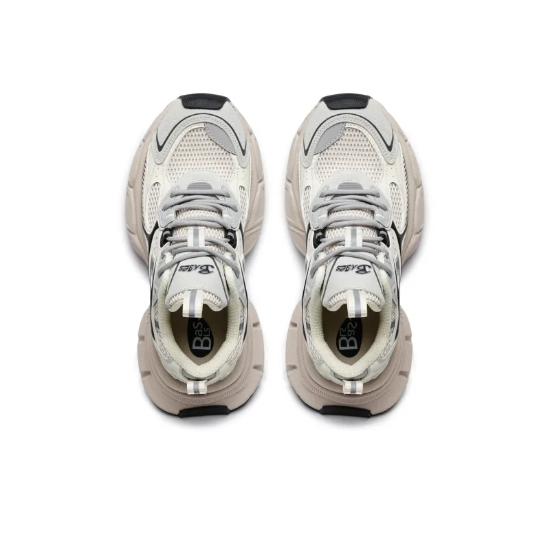 BASLS Paris Style Distressed Shoes Slip Resistant Abrasion Resistant Breathable Low Top Chunky Sneakers Unisex-4