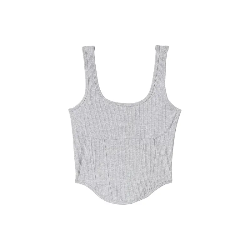 Victoria's Secret PINK BRALETTES & BRA TOPS THE CINCHED CORSET TOP/MHG Bra Women's Medium Gray-0