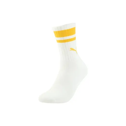 PUMA Mid Calf Socks Unisex 1 Pack Gray White