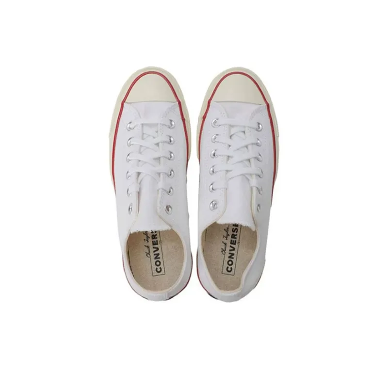Converse 1970s Canvas Shoes Unisex Low Top White Black Red-2