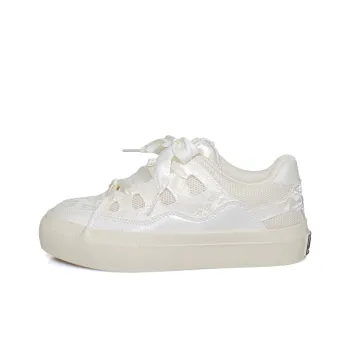 B10CROWN Slip Resistant Breathable Low Top Skateboard Shoes Women's Beige