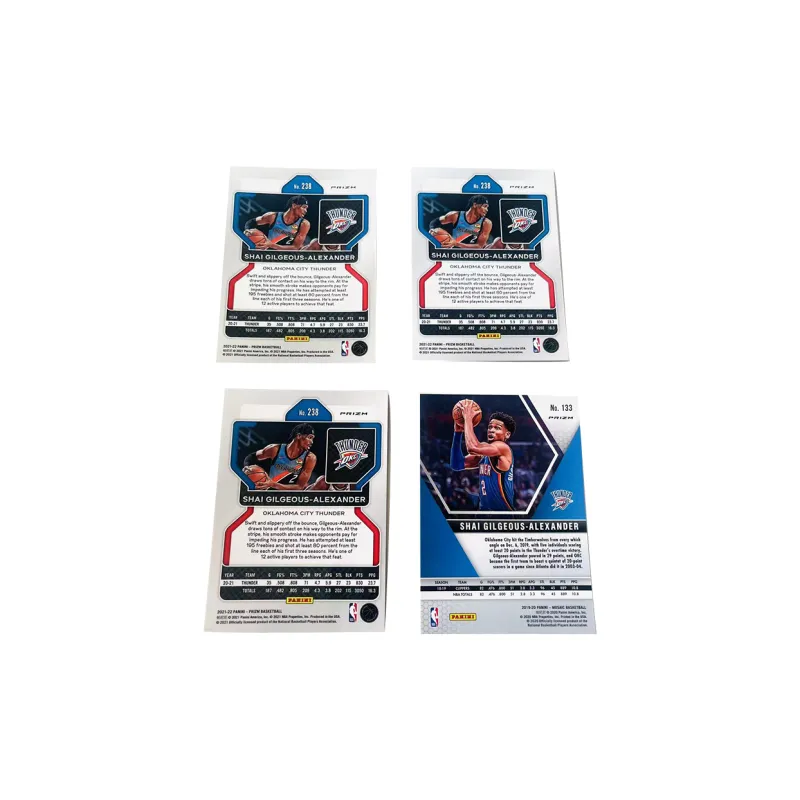 PANINI Thunder Shai Gilgeous Alexander Refringence Combination Basketball Card Product Access Sports Cards 4 Pcs-1
