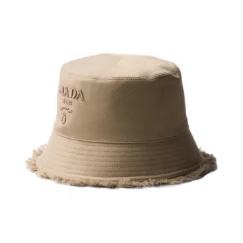 PRADA Logo embroidered Bucket Hat