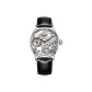 White Case White Dial Blue Hands White Steel Band