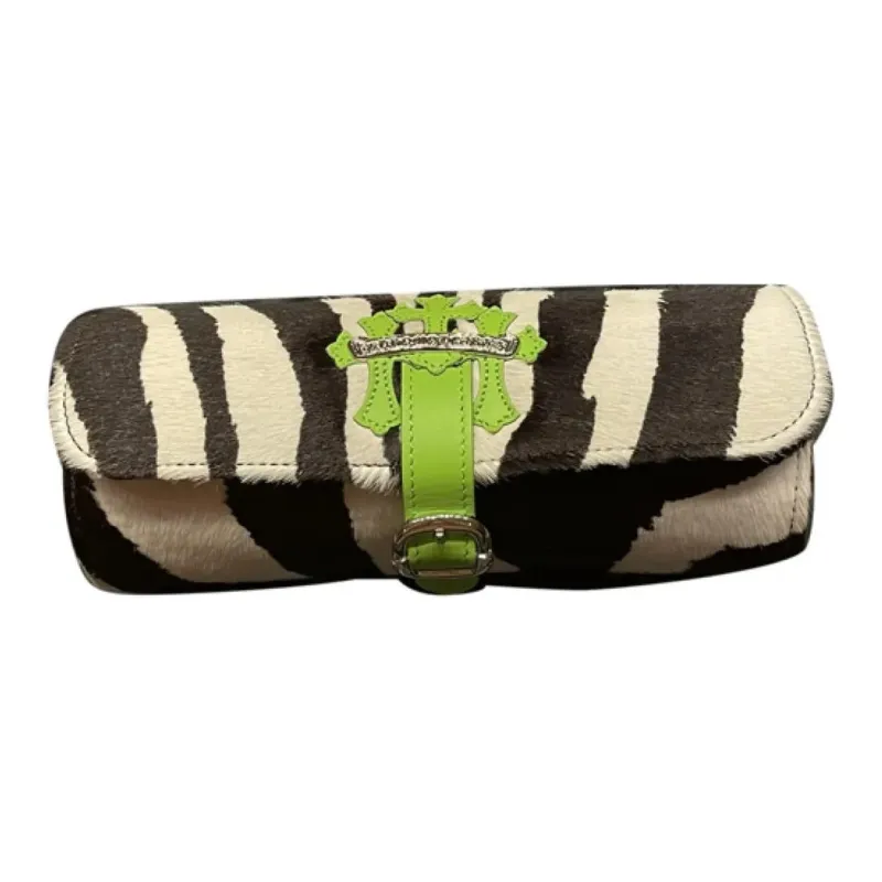 Chrome Hearts Plush Watch Box Jewelry Box Storage Bag Unisex Black White & Green-2