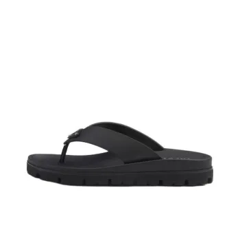 PRADA Rubber Sole Flip Flops Men's Black