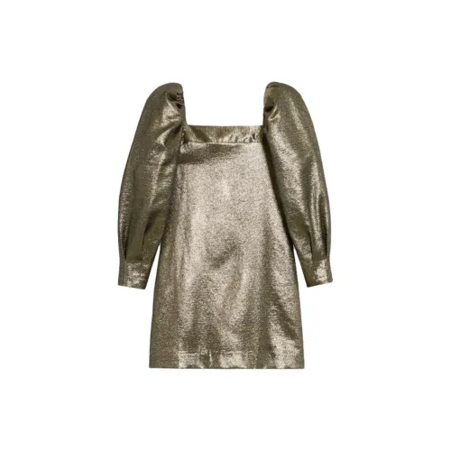 Sandro Long Sleeved Dress Women's Gold