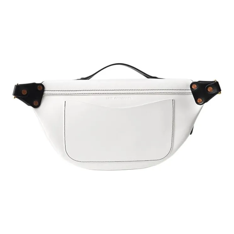 LINE ARTISANAL Cow Leather Sling Bags Crossbody Bags Medium Size Unisex Black & White-3