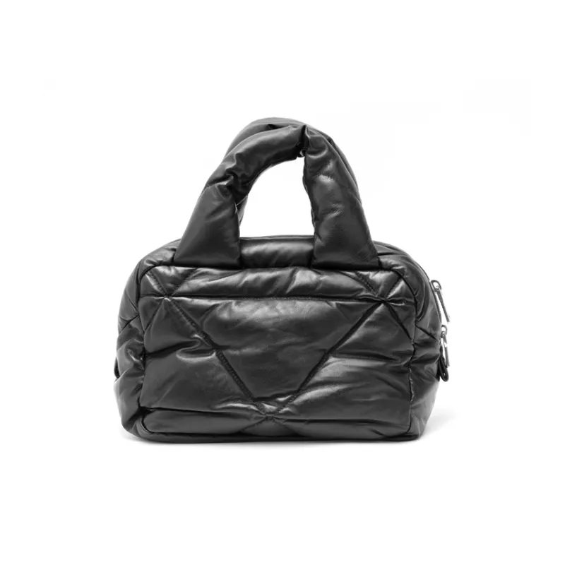 PRADA Nappa Leather Shoulder Bag Crossbody Bag Handbag Regular Women's Black-5