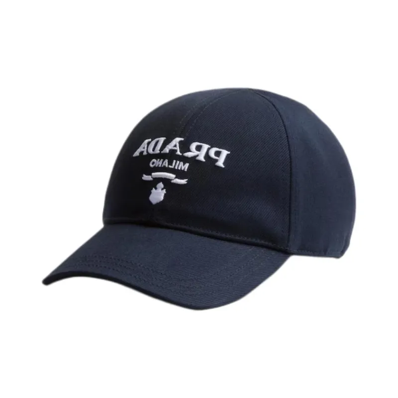 PRADA Logo embroidered Drill Cap-0