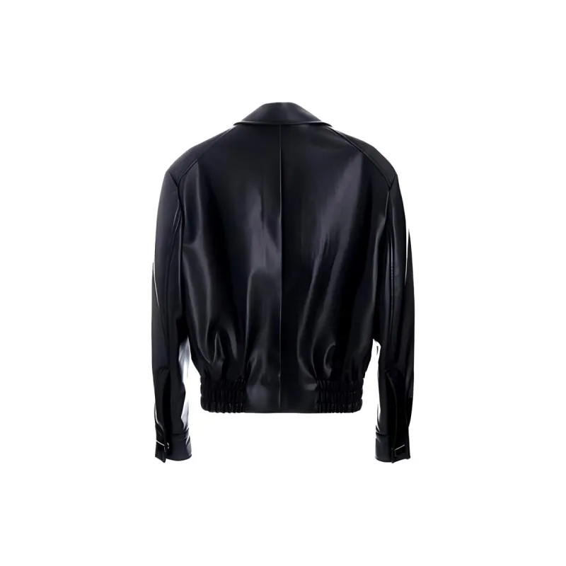 MODULER XIACHUAN Leather Jacket Women's Black-1