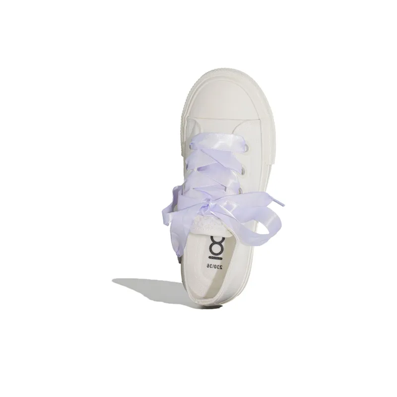 B10CROWN Breathable Lightweight Low Top Canvas Shoes Women's Ecru-3