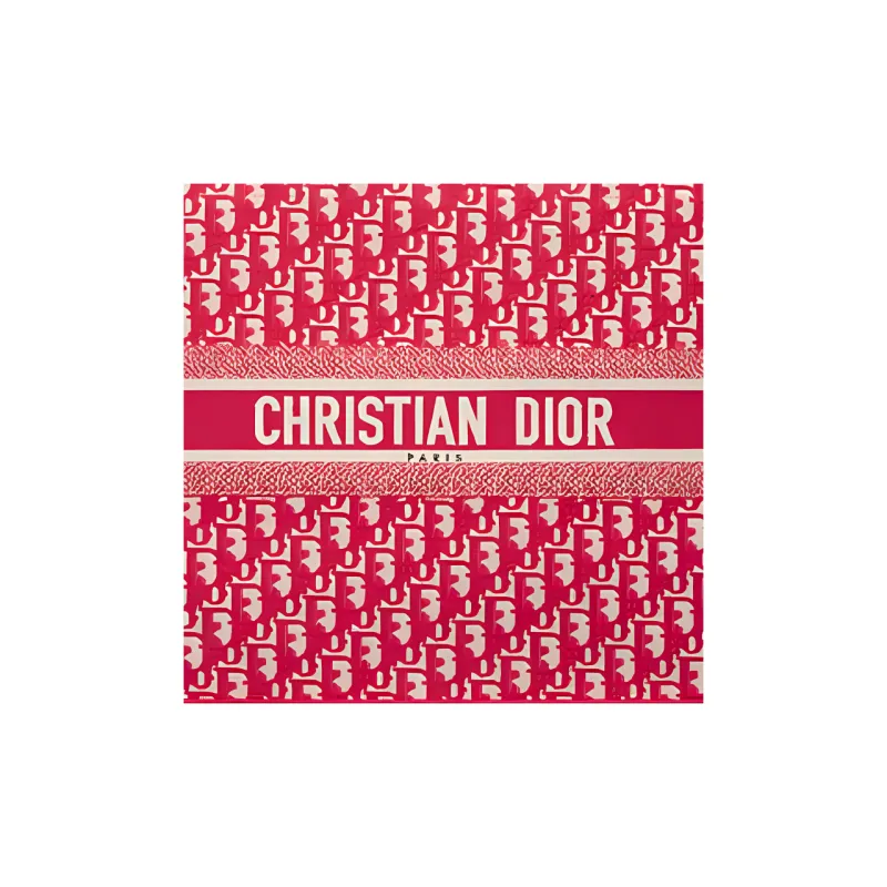 DIOR BookTote Embroidery Tote Bag Shopping Bag Handbag Women's Candy Color Cranberry Red-4