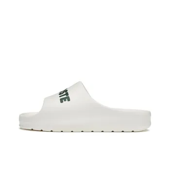 LACOSTE Abrasion Resistant Slip Resistant Slide Slippers Men's White