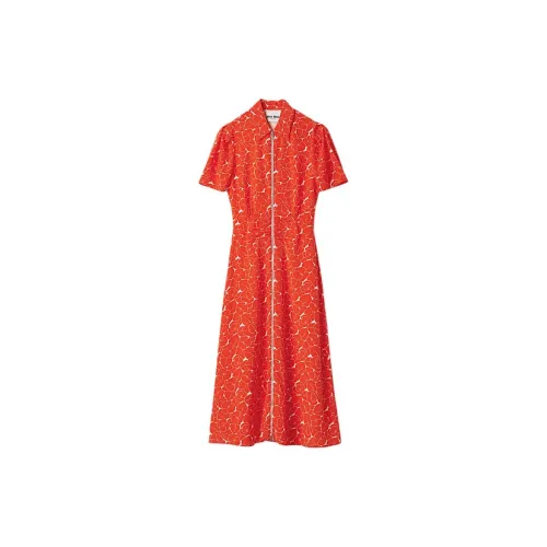 MIU MIU Short-Sleeved Dresses Women's Orange