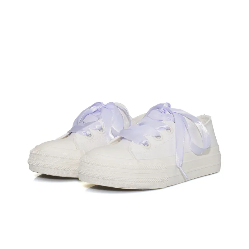 B10CROWN Breathable Lightweight Low Top Canvas Shoes Women's Ecru-4