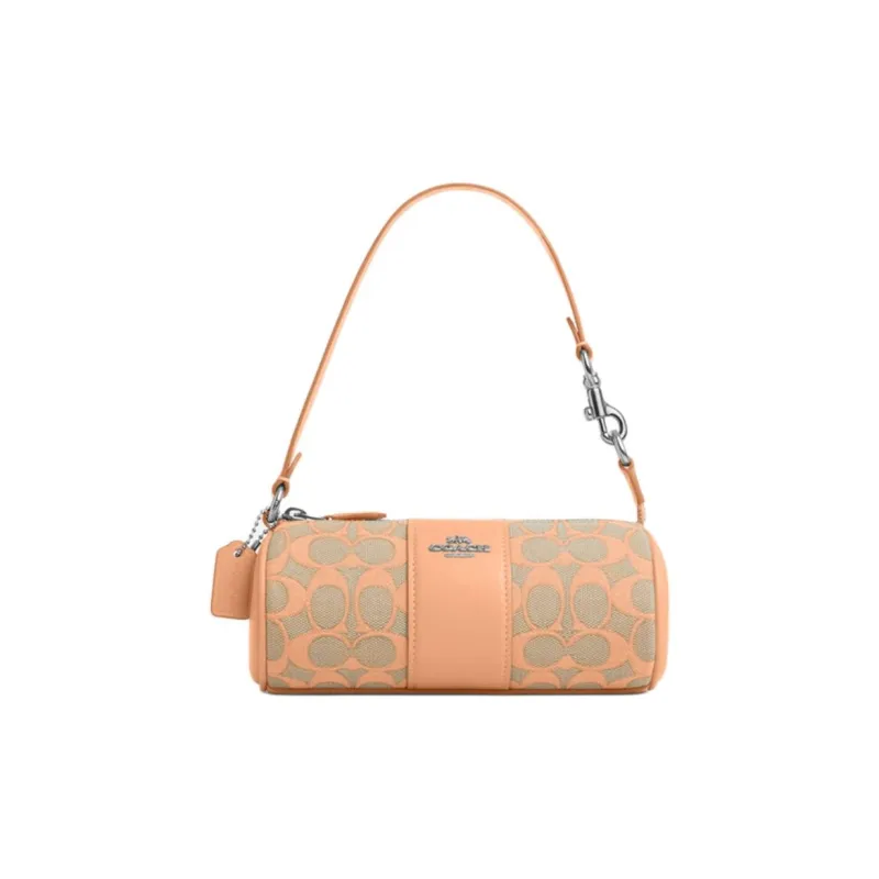 COACH Nolita Fabric With Leather One Shoulder Handbags Small Size Women's Light Orange Multicolor-0