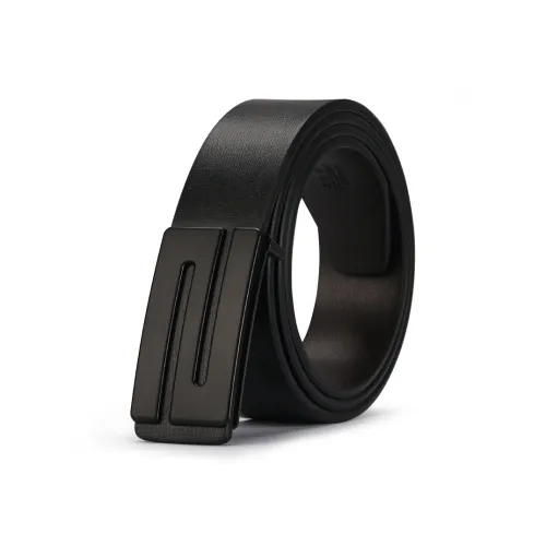 FUO Smooth Buckle Business Casual Innerwear Korean Style Leather Belts Men's 3.8cm Width