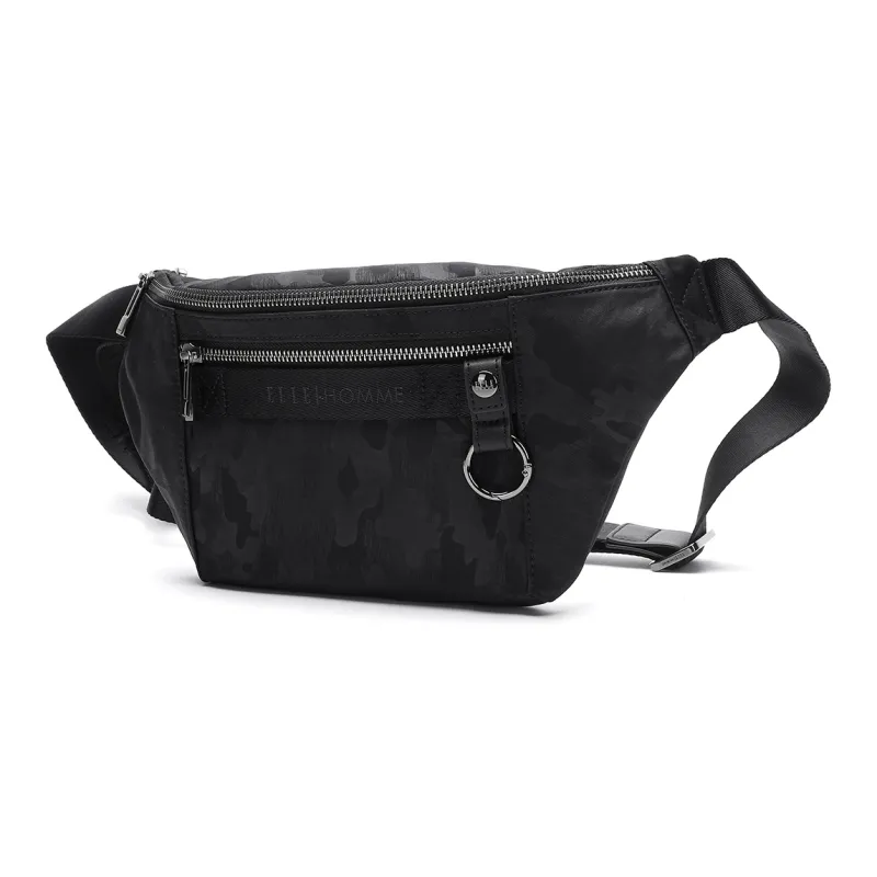ELLE HOMME Fabric Sling Bag Trumpets Men's Black-1