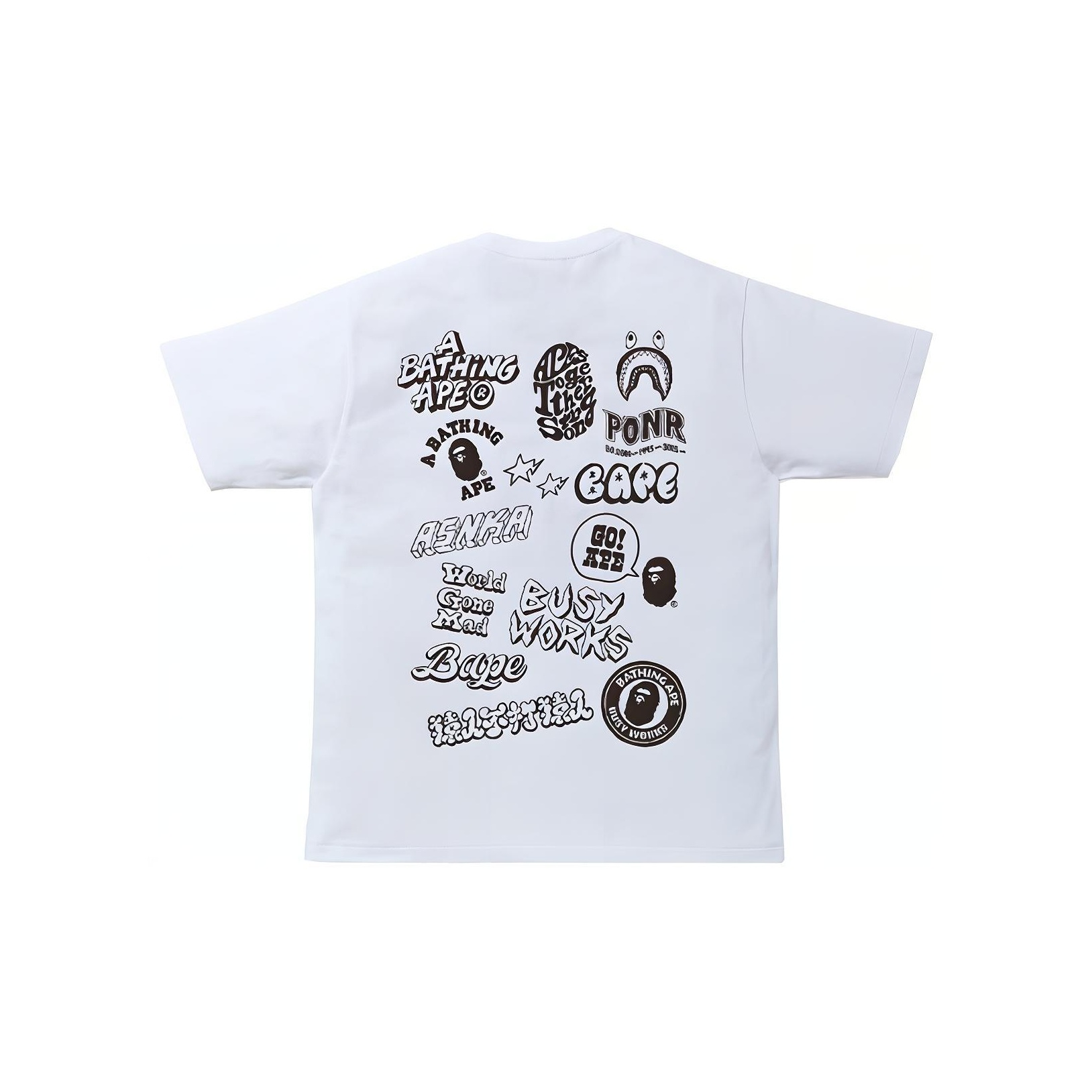 BAPE by A Bathing Ape Bicolor outlet White T-shirt