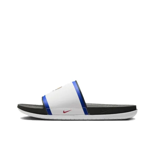 Nike Offcourt Slide Slippers Men White/Deep Smoke Gray/University Red/Bright Blue