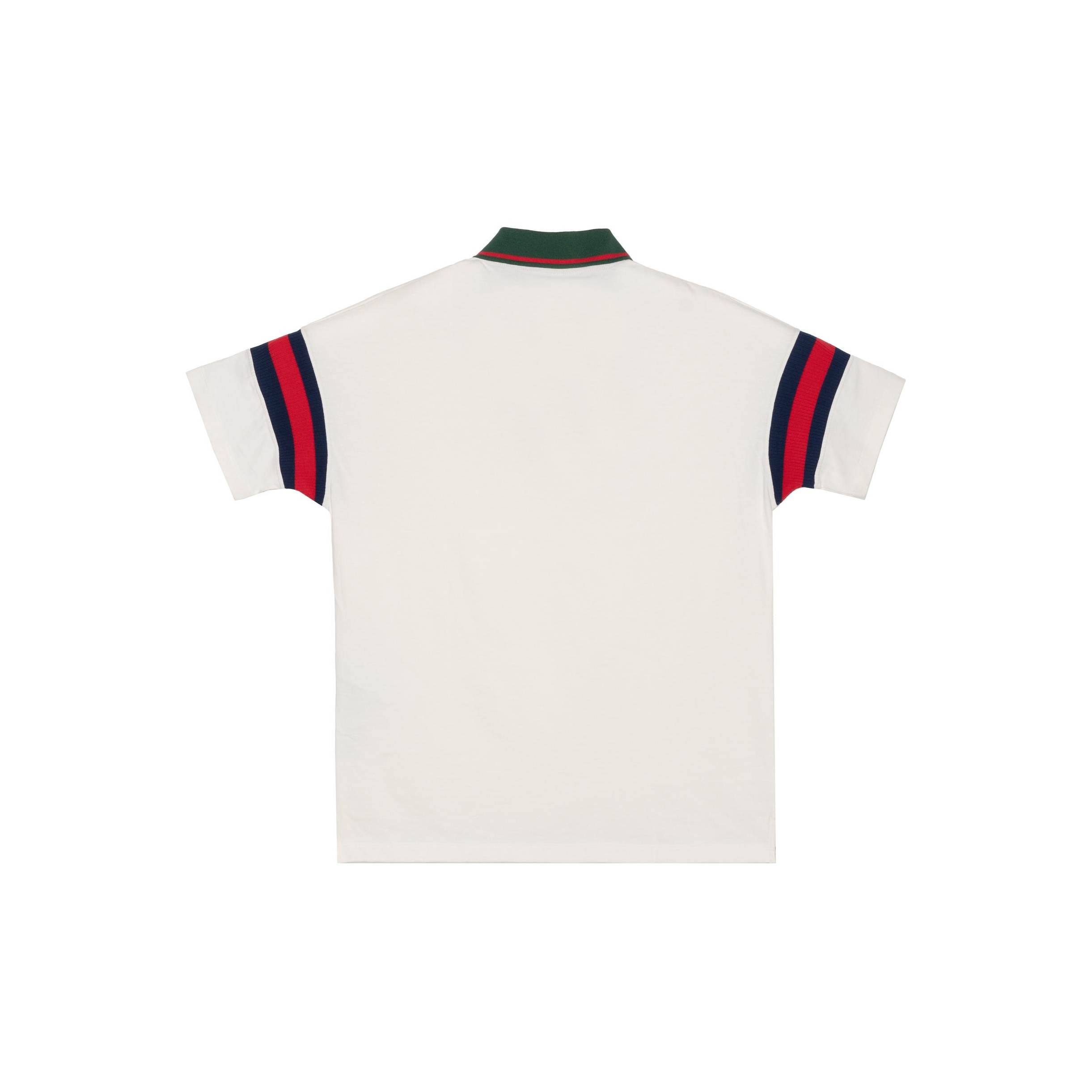 GUCCI Web-stripe Jersey Polo Shirt - POIZON