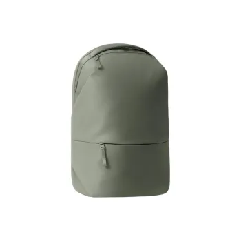 MI Polyester Backpack Medium Size Unisex Elegant Gray Green/Simple Rock Black/Light Khaki