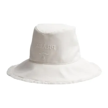 PRADA Fabric Bucket Hats Women's White
