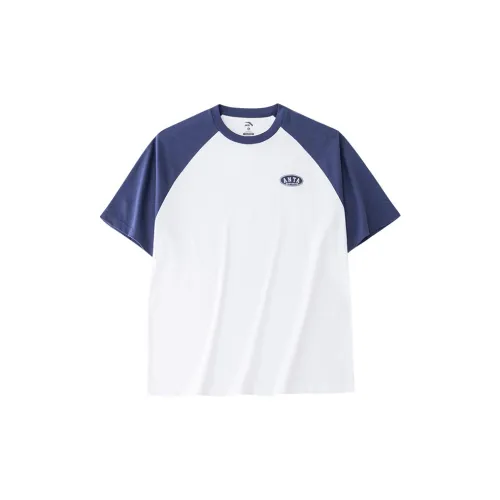 ANTA T-Shirts Men Snowflake White/Matte Gray Blue