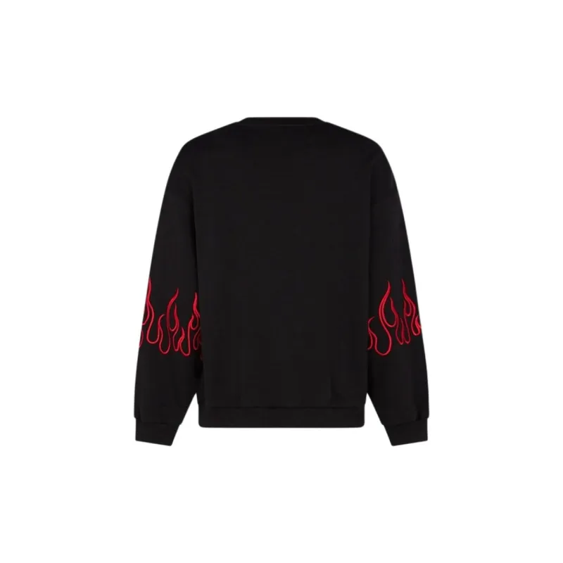 Vision Of Super Flame Embroidered Crewneck Sweatshirt-1