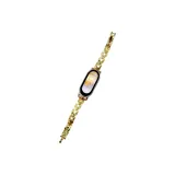 Woven Pattern X Design Bracelet-Gold