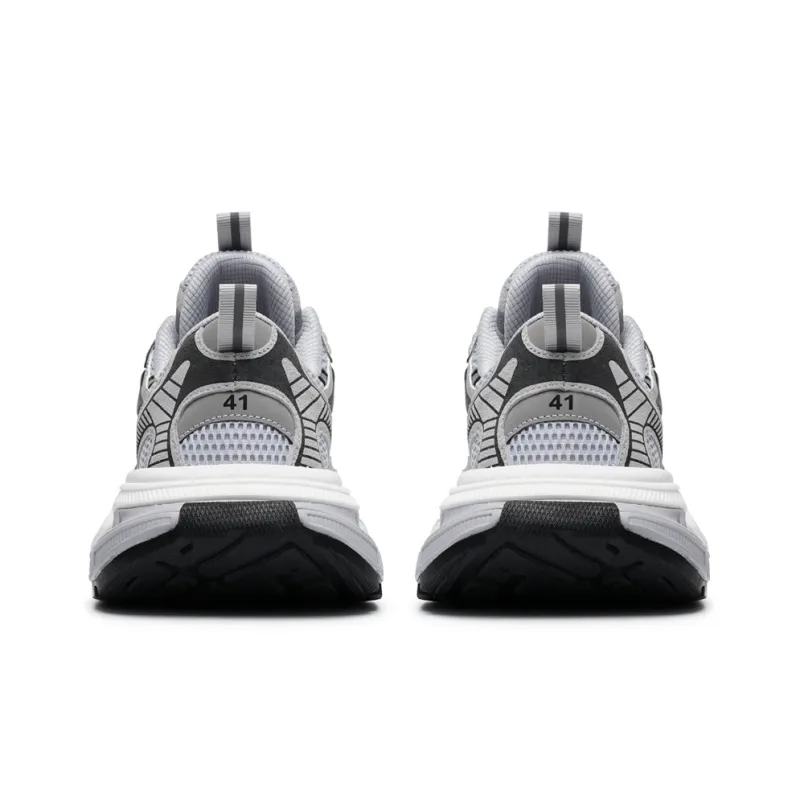 BASLS Paris Style Distressed Shoes Slip Resistant Abrasion Resistant Breathable Low Top Chunky Sneakers Unisex-12