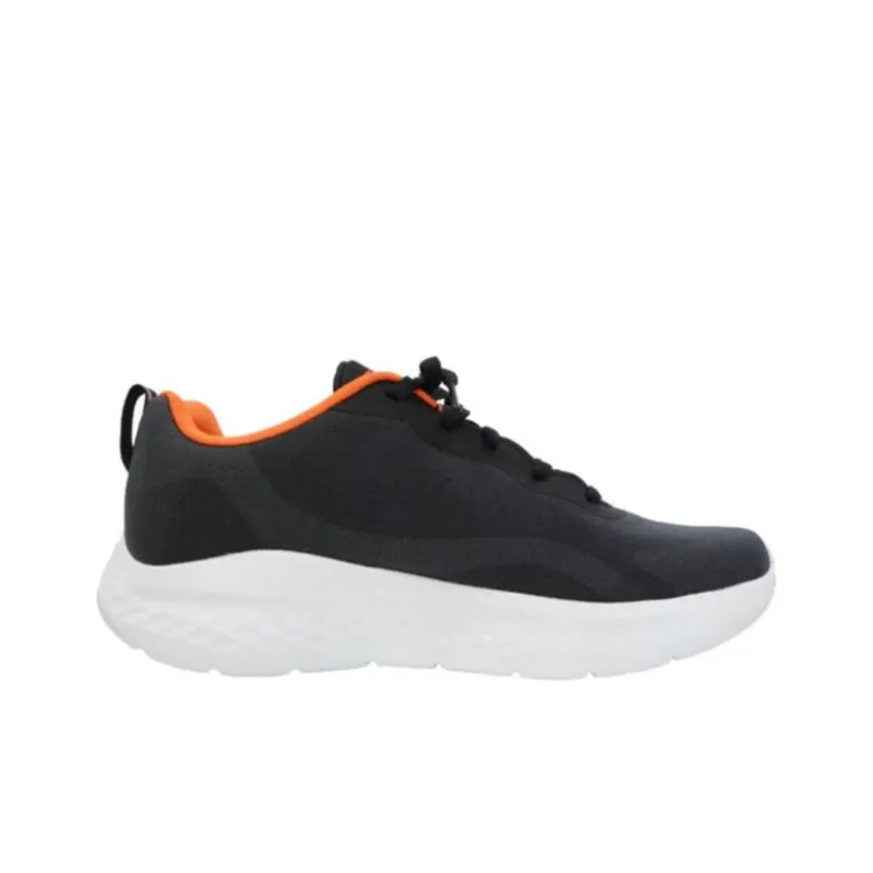 Skechers Go Run Lite Anti Slip Wear Resistant Low Top Casual Running Shoes Men's Black Orange-1
